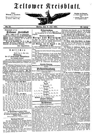 Teltower Kreisblatt on Jul 9, 1881
