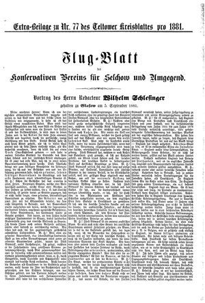 Teltower Kreisblatt vom 24.09.1881