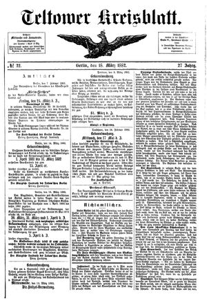 Teltower Kreisblatt on Mar 18, 1882