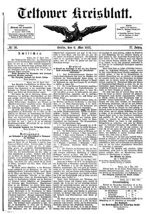 Teltower Kreisblatt vom 06.05.1882