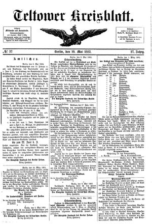 Teltower Kreisblatt vom 10.05.1882