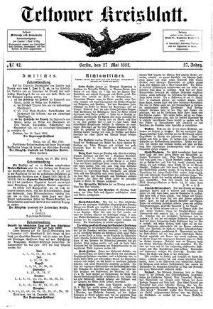 Teltower Kreisblatt vom 27.05.1882