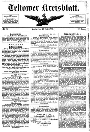 Teltower Kreisblatt on Jul 12, 1882