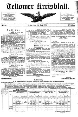 Teltower Kreisblatt vom 26.07.1882