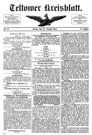 Teltower Kreisblatt vom 23.08.1882