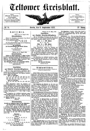 Teltower Kreisblatt on Sep 6, 1882
