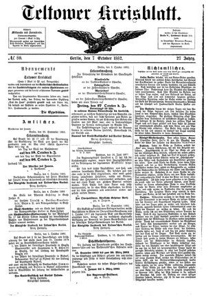 Teltower Kreisblatt vom 07.10.1882