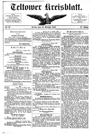 Teltower Kreisblatt on Oct 14, 1882