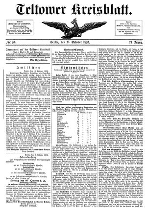 Teltower Kreisblatt on Oct 21, 1882