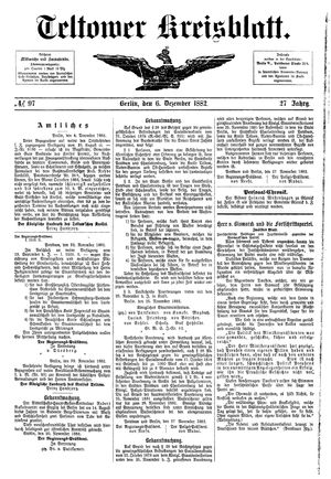 Teltower Kreisblatt vom 06.12.1882