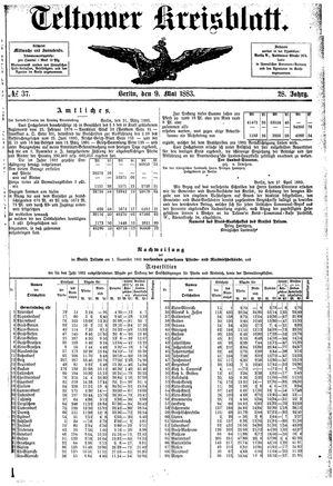 Teltower Kreisblatt vom 09.05.1883