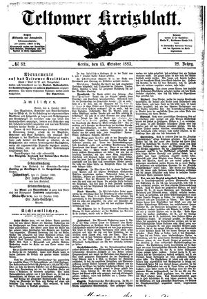 Teltower Kreisblatt on Oct 13, 1883