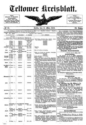 Teltower Kreisblatt on Mar 15, 1884