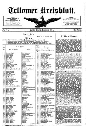 Teltower Kreisblatt vom 18.12.1884