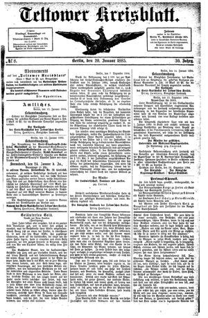 Teltower Kreisblatt on Jan 20, 1885