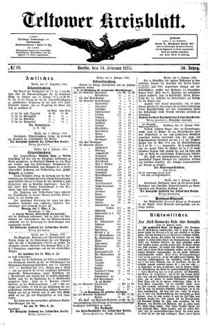 Teltower Kreisblatt vom 14.02.1885