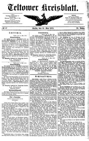 Teltower Kreisblatt vom 19.05.1885