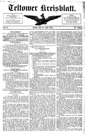 Teltower Kreisblatt vom 18.07.1885