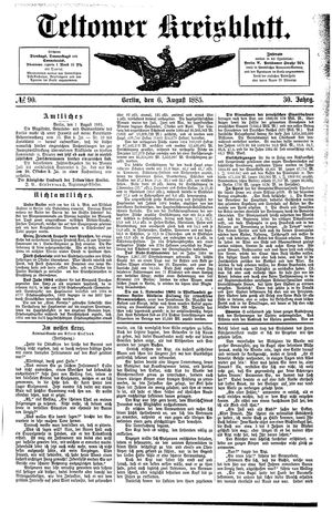 Teltower Kreisblatt vom 06.08.1885