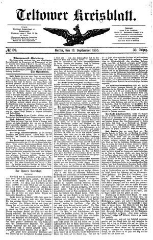 Teltower Kreisblatt vom 19.09.1885