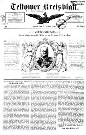 Teltower Kreisblatt vom 03.01.1886