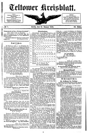 Teltower Kreisblatt vom 16.01.1886