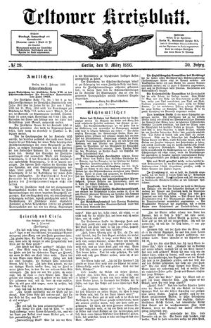 Teltower Kreisblatt on Mar 9, 1886