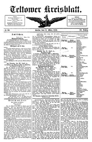 Teltower Kreisblatt on Mar 11, 1886