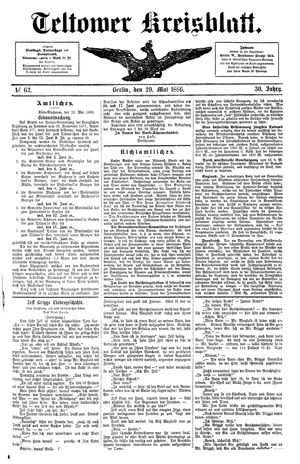 Teltower Kreisblatt vom 29.05.1886