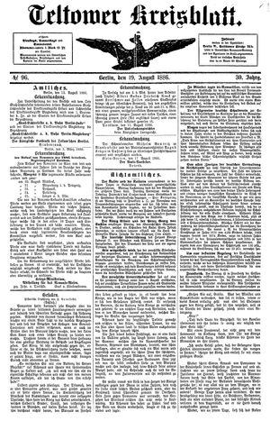 Teltower Kreisblatt vom 19.08.1886