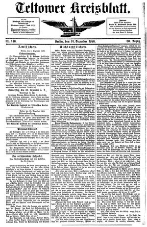 Teltower Kreisblatt vom 14.12.1886