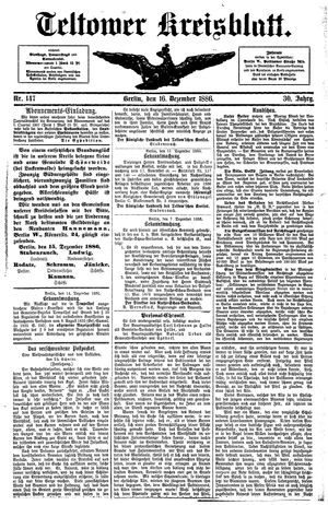 Teltower Kreisblatt vom 16.12.1886
