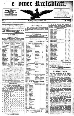 Teltower Kreisblatt on Jan 8, 1887