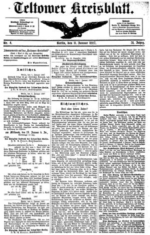 Teltower Kreisblatt on Jan 11, 1887