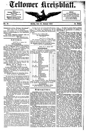 Teltower Kreisblatt vom 25.01.1887