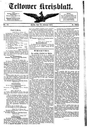 Teltower Kreisblatt vom 26.02.1887