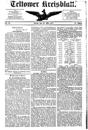 Teltower Kreisblatt on May 10, 1887