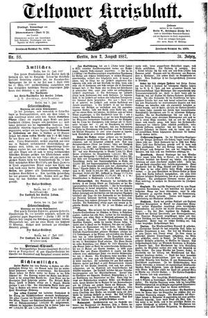Teltower Kreisblatt vom 02.08.1887