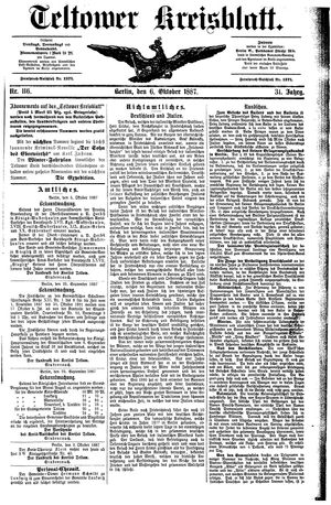 Teltower Kreisblatt vom 06.10.1887