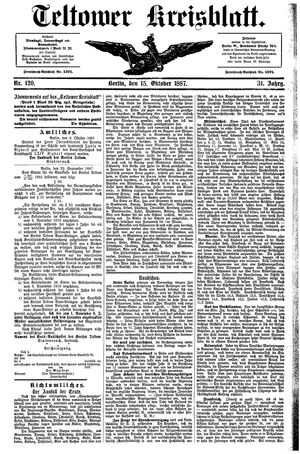 Teltower Kreisblatt vom 15.10.1887