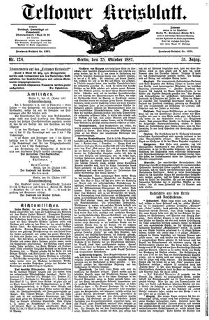 Teltower Kreisblatt vom 25.10.1887