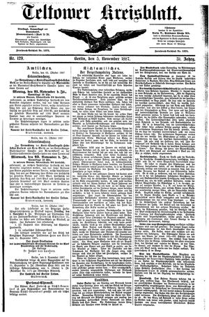 Teltower Kreisblatt vom 05.11.1887