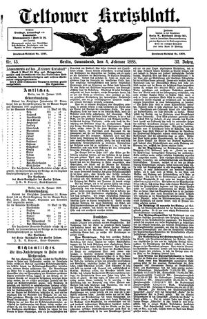 Teltower Kreisblatt vom 04.02.1888
