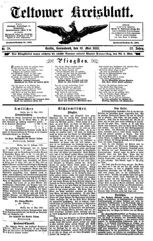 Teltower Kreisblatt vom 19.05.1888