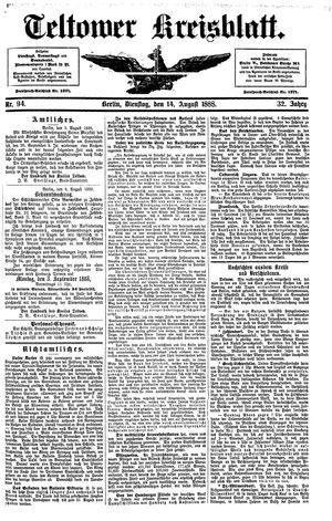 Teltower Kreisblatt vom 14.08.1888