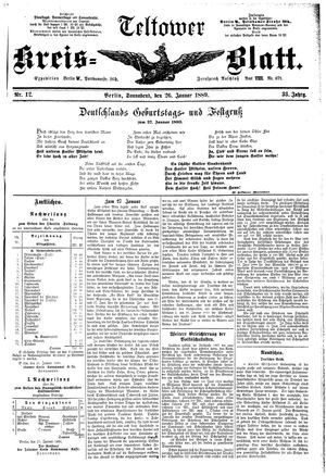 Teltower Kreisblatt vom 26.01.1889
