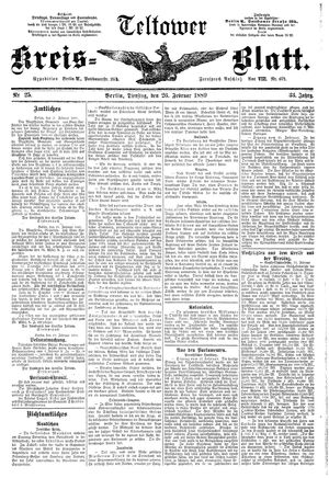 Teltower Kreisblatt vom 26.02.1889