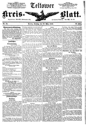 Teltower Kreisblatt vom 19.03.1889