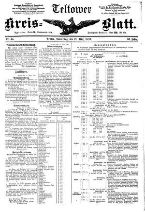 Teltower Kreisblatt vom 21.03.1889