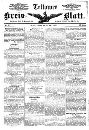 Teltower Kreisblatt vom 26.03.1889